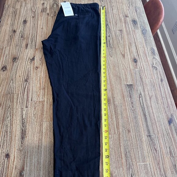Zara Linen Large Pants in Black Size 44 (US: 34) w/ tags - Picture 1 of 5